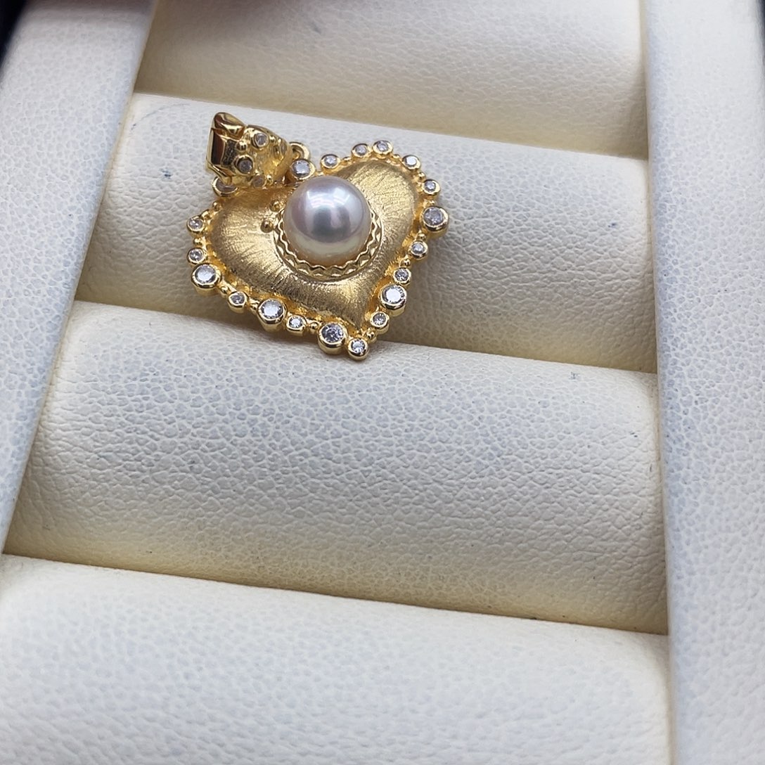 银S925镶嵌颈饰海水珍珠