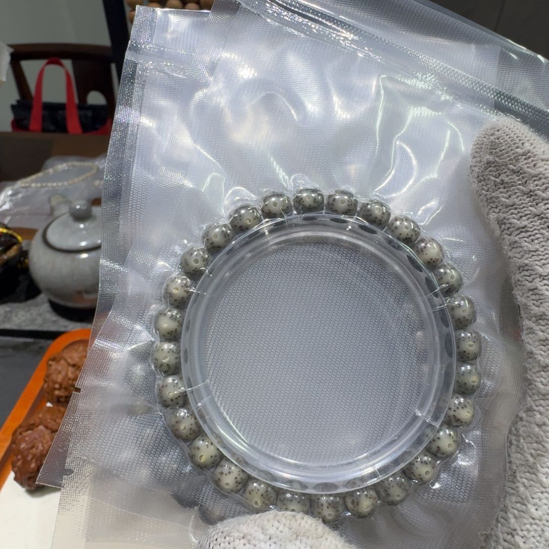 星月菩提手串石玉料同枝果8*7