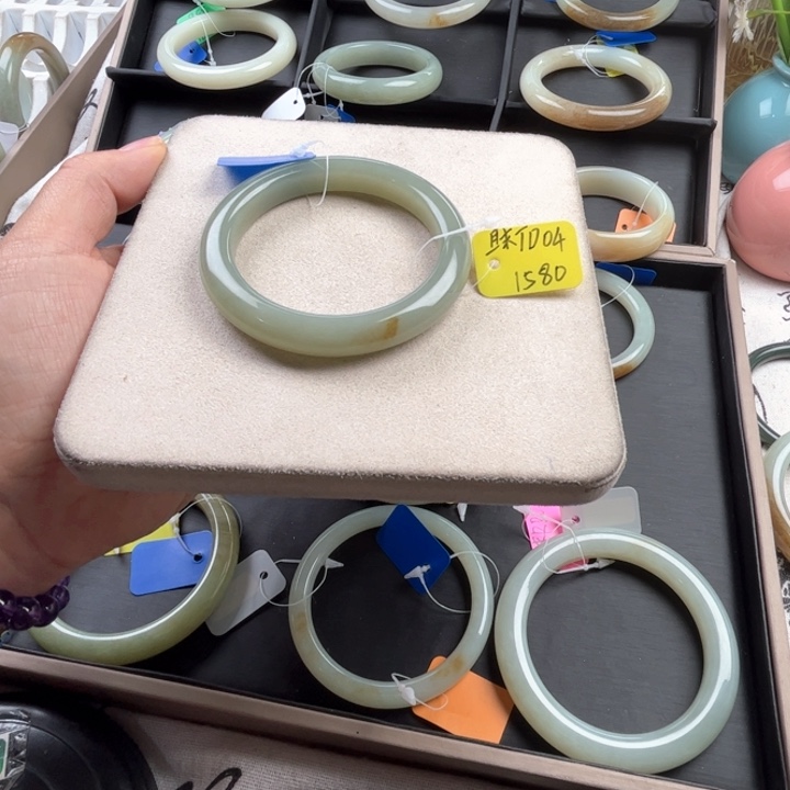 未镶嵌手镯和田玉玲珑美镯57.8