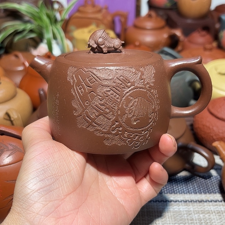 紫砂茶壶原矿宜兴紫砂微瑕