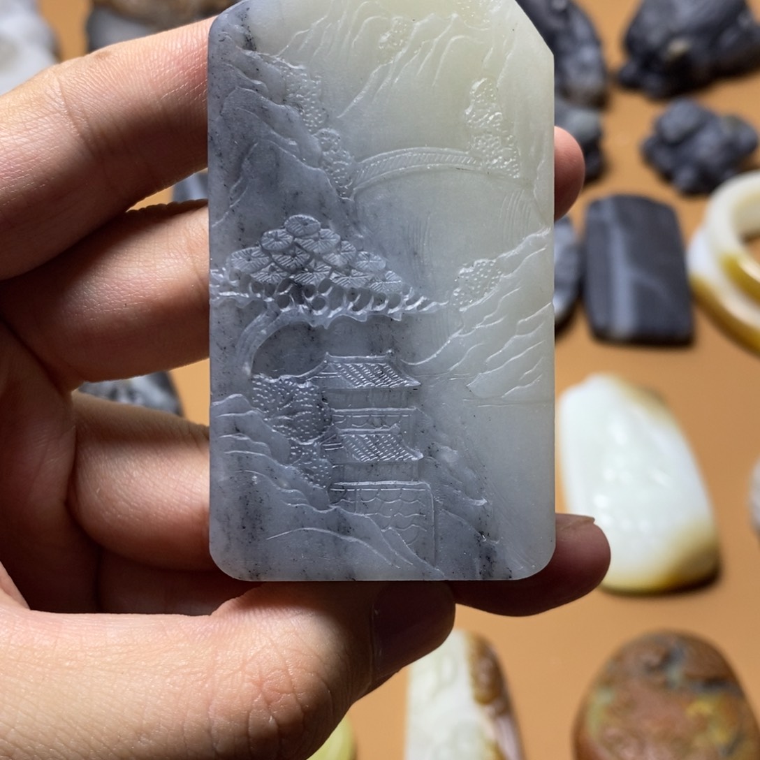 和田玉挂件定制未镶嵌