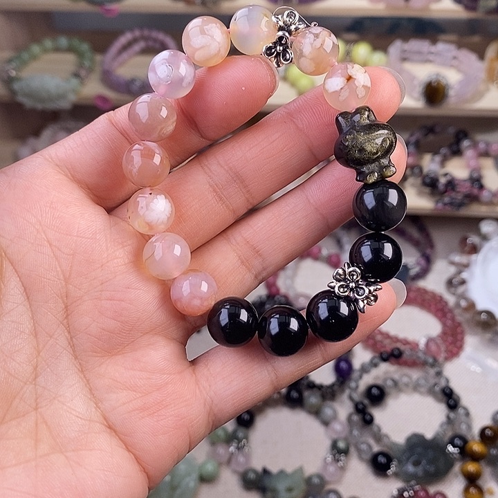 查罗石手绳未镶嵌樱花11毫米