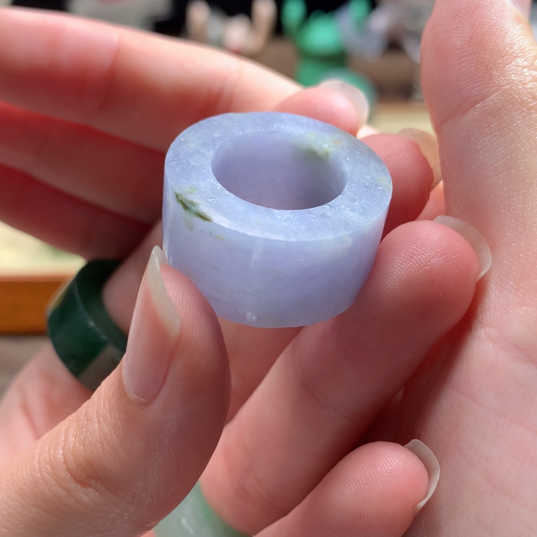 定制翡翠未镶嵌宣*8翡翠宽版紫