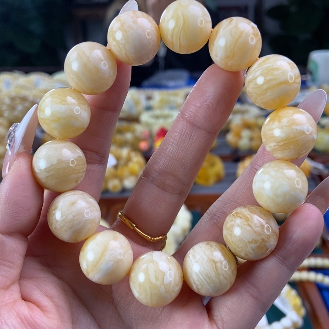 琥珀珠宝奇石未镶嵌16圆珠36.73