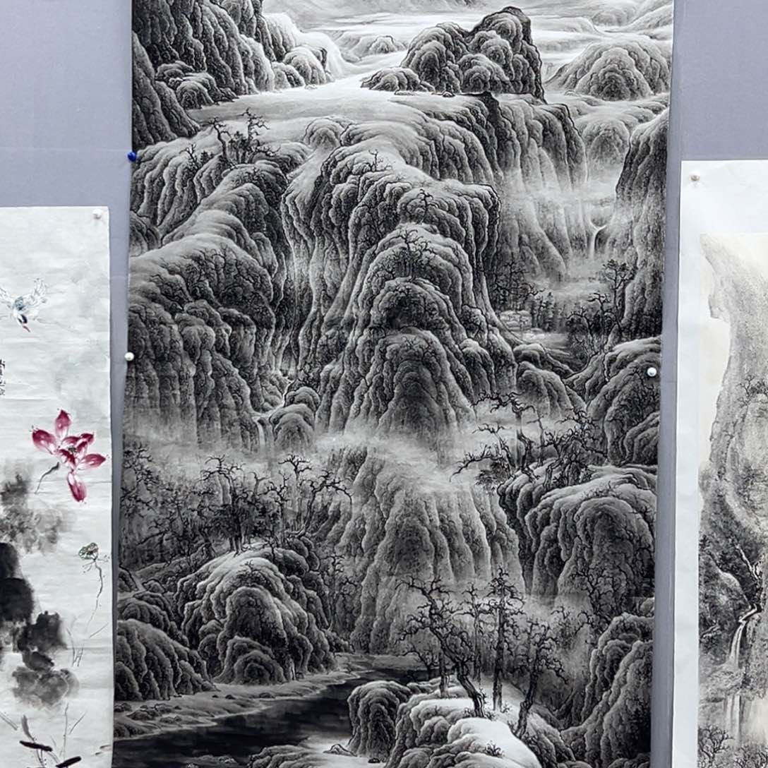 用***1国画纯手绘字画宣纸