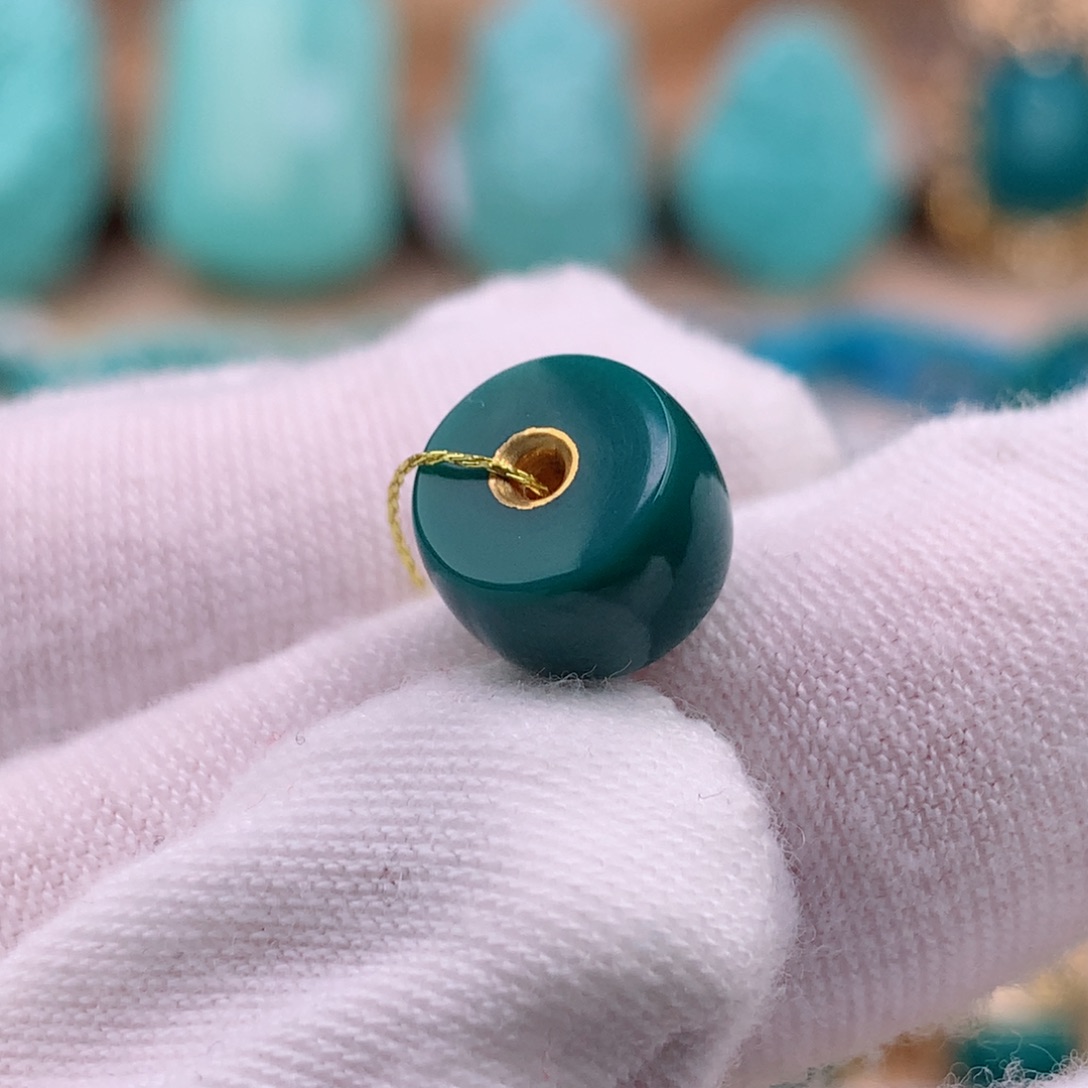 绿松石珠宝奇石未镶嵌9.6✖️6.1mm