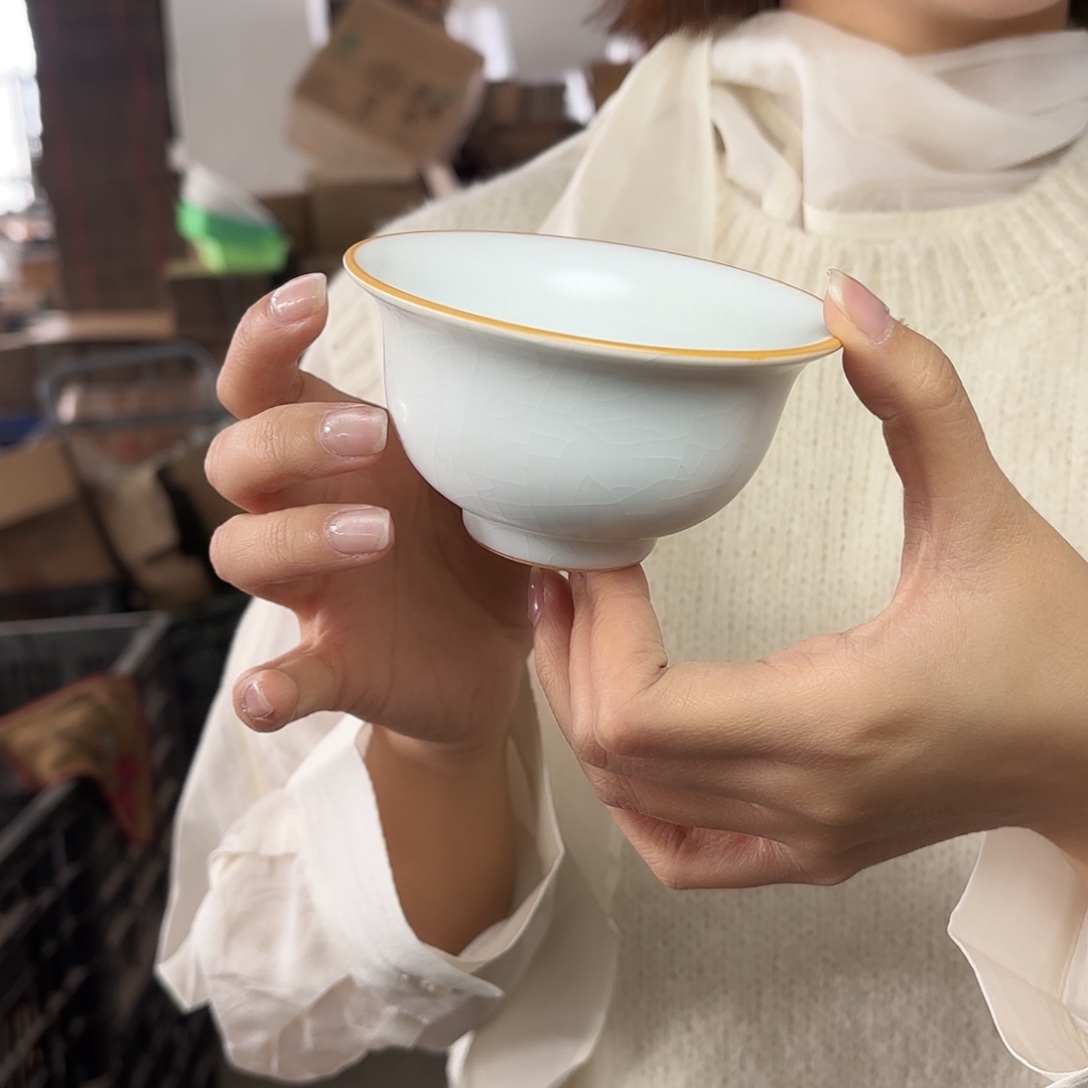 龙泉云间青瓷小米茶器