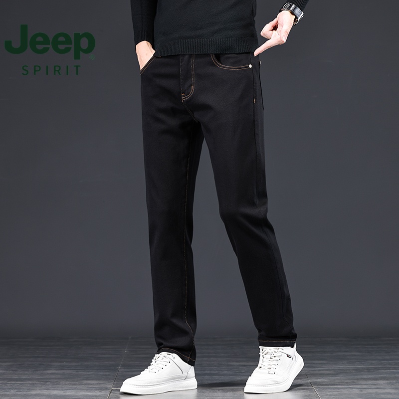 JEEPSPIRIT2025秋季款男士休闲时尚百搭日常弹力小直筒牛仔裤K558