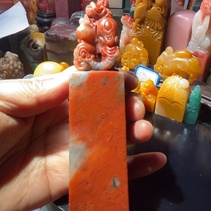 老挝石老挝朱沙红印
