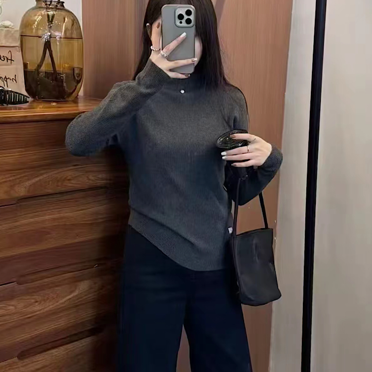 婷～贝壳加厚加绒一体绒毛衣打底