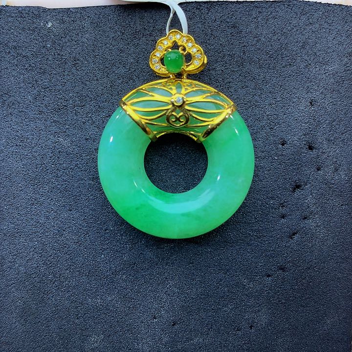 18K金镶嵌手链翡翠翡翠