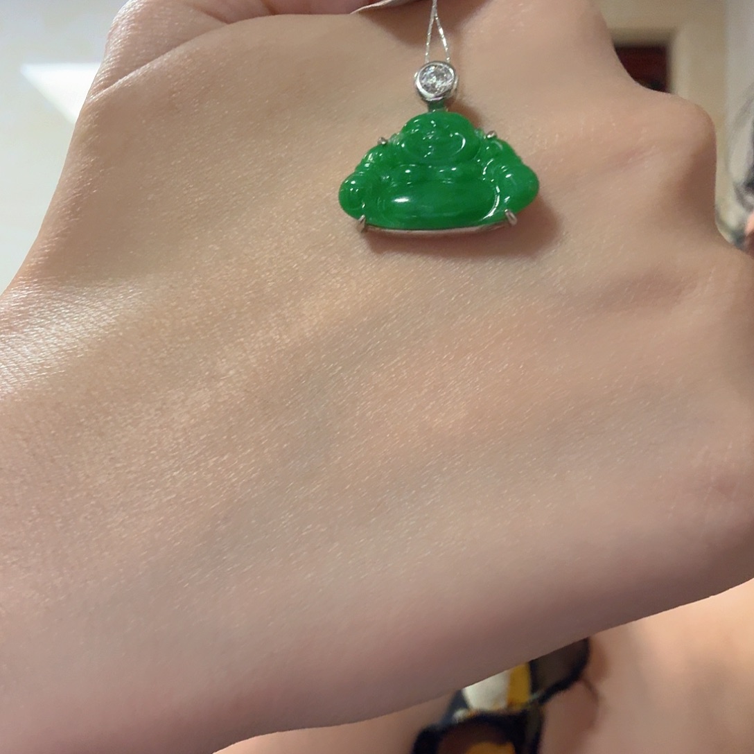 翡翠银S925镶嵌吊坠(不含链)吊坠