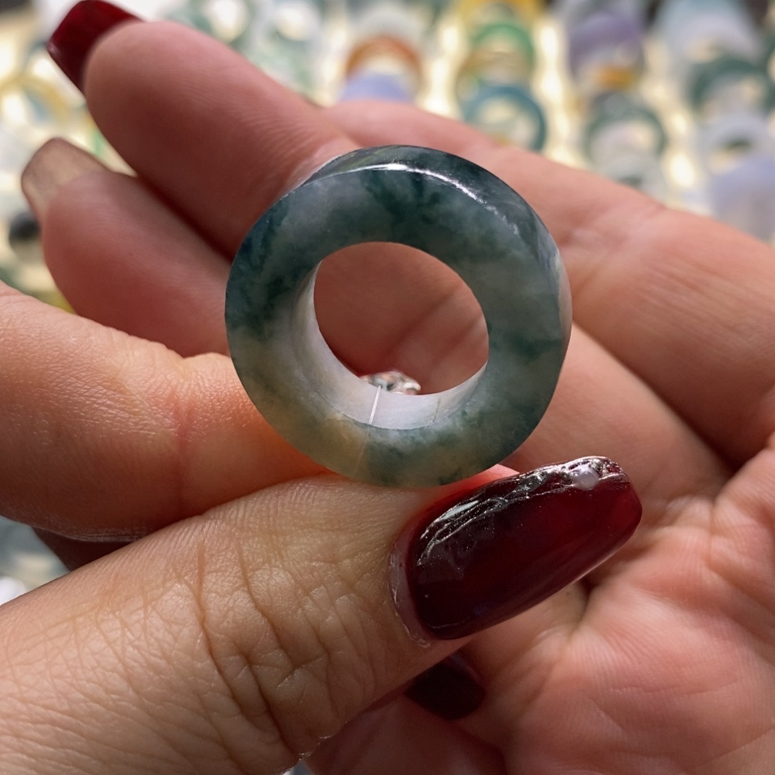 定制翡翠未镶嵌翡翠戒指10-13