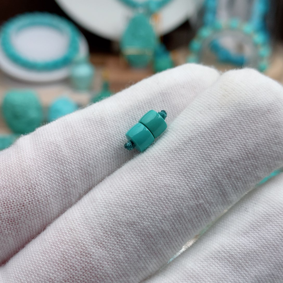 绿松石珠宝奇石未镶嵌5mm