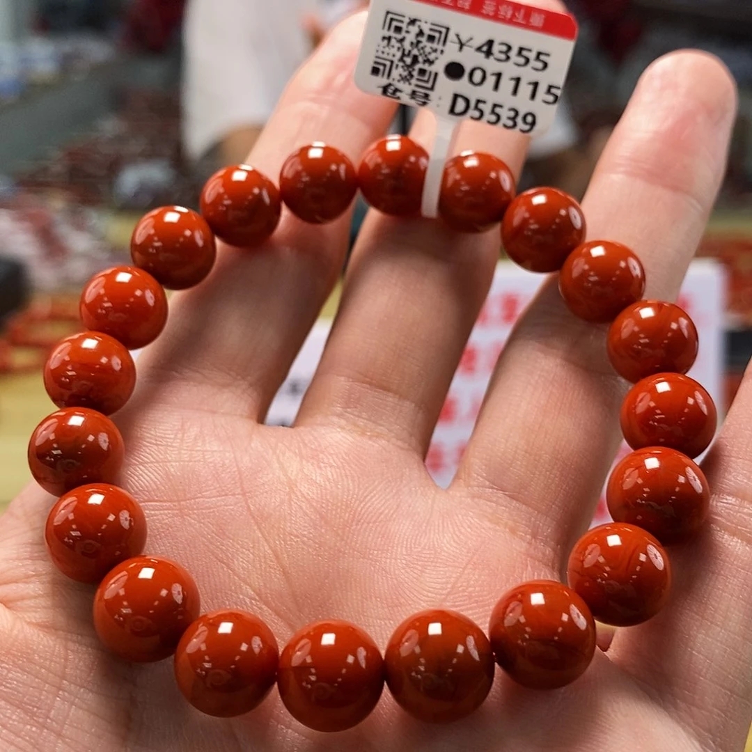 诚信经营支持年退换  保山南红（一级）圆珠单圈 10mm   多样性发一