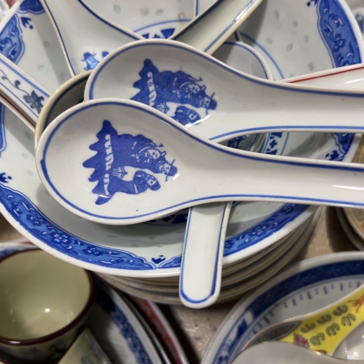 杯满**空景德镇陶瓷小勺子