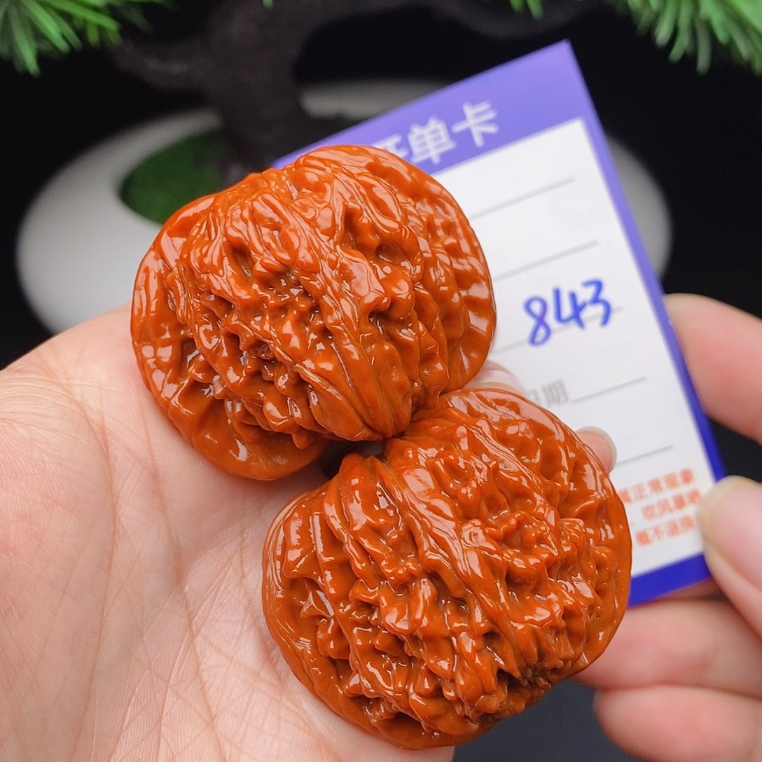 文玩核桃把件44四座楼狮子头843