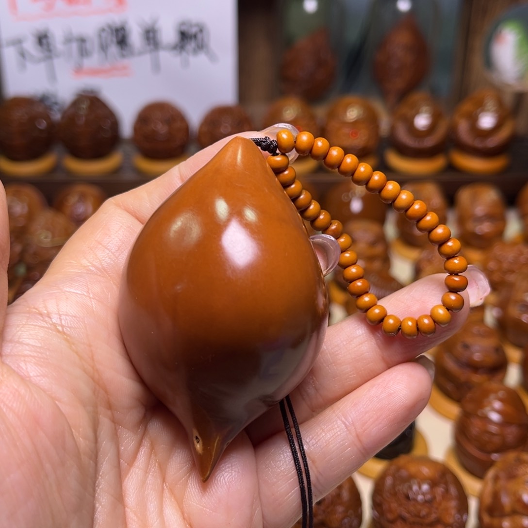 橄榄核把件水*四点三素核串链子