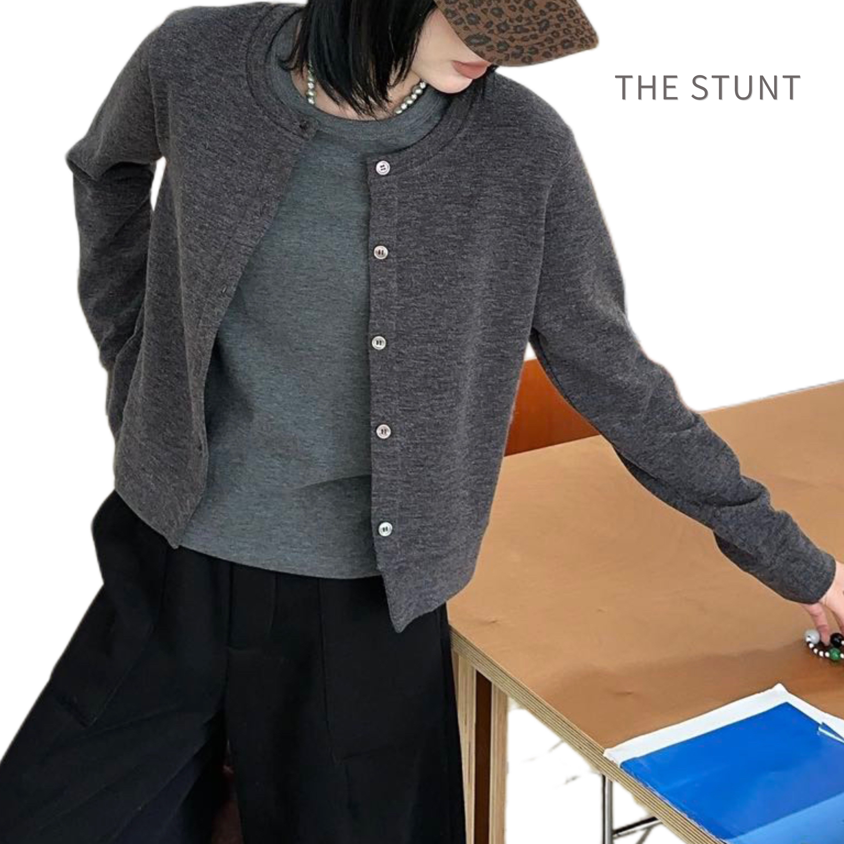 长袖女秋季圆领休闲开衫外套百搭显瘦针织衫1853