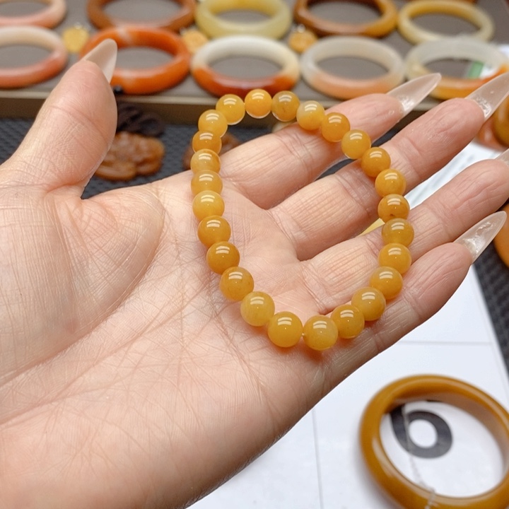 石英质玉（黄龙玉）手镯未镶嵌