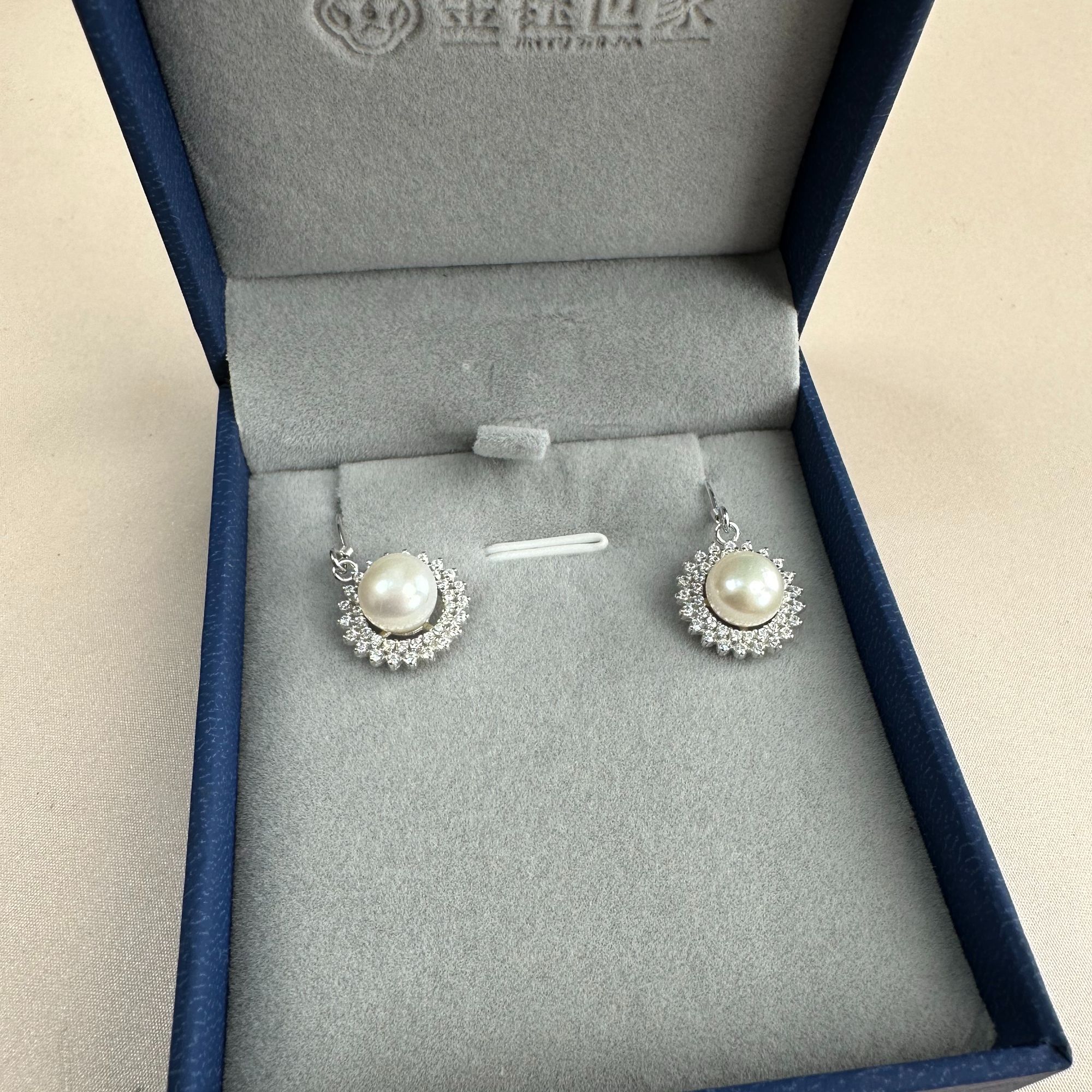 925银仿珍珠耳饰 星环珍珠耳环 925银