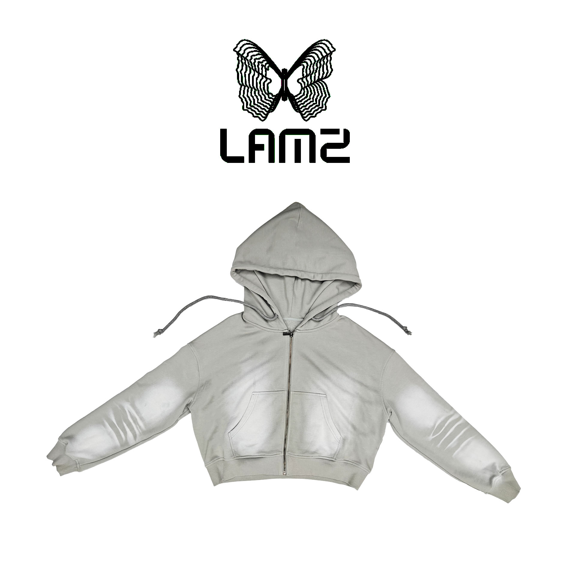 lamz 设计师款拉链厚款常规连帽简约纯色外套 Lamz03WT034
