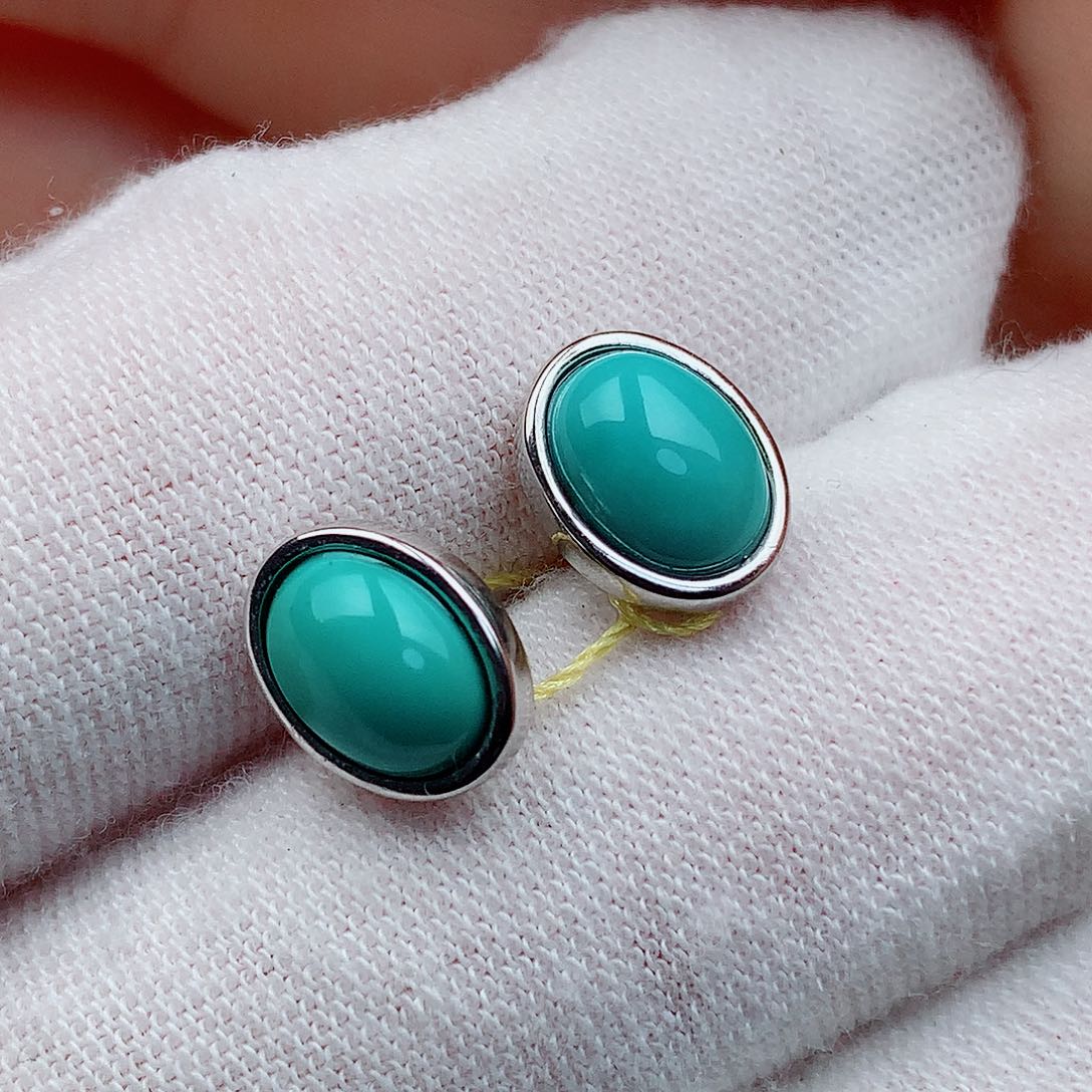 绿松石颈饰银S925镶嵌