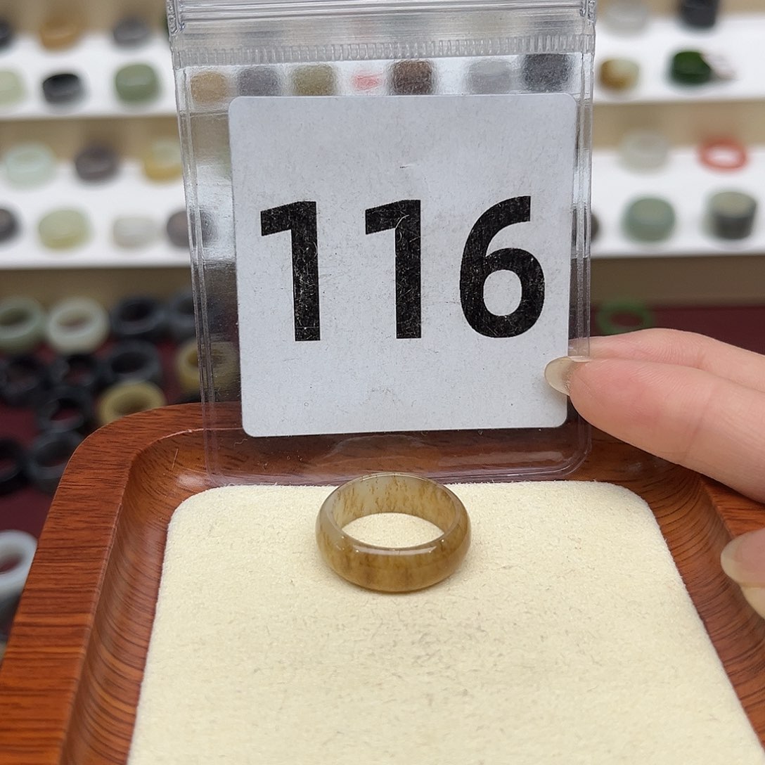 和田玉戒指未镶嵌13码16.6mm