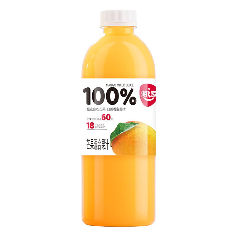 润之家100%芒果混合果汁1L