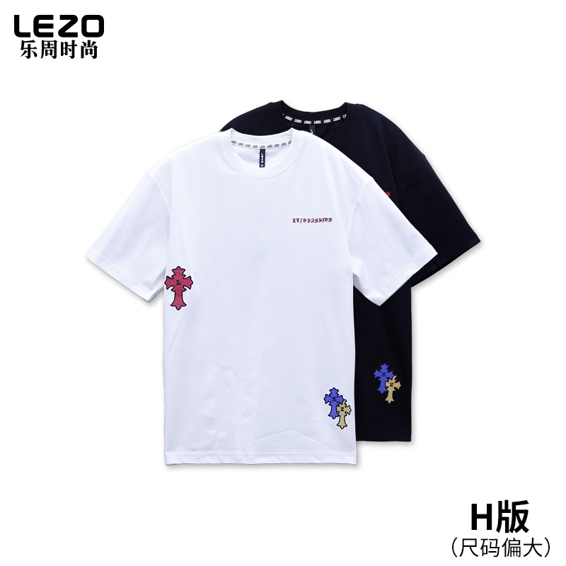LEZO乐周时尚男装短袖圆领T恤L26234085