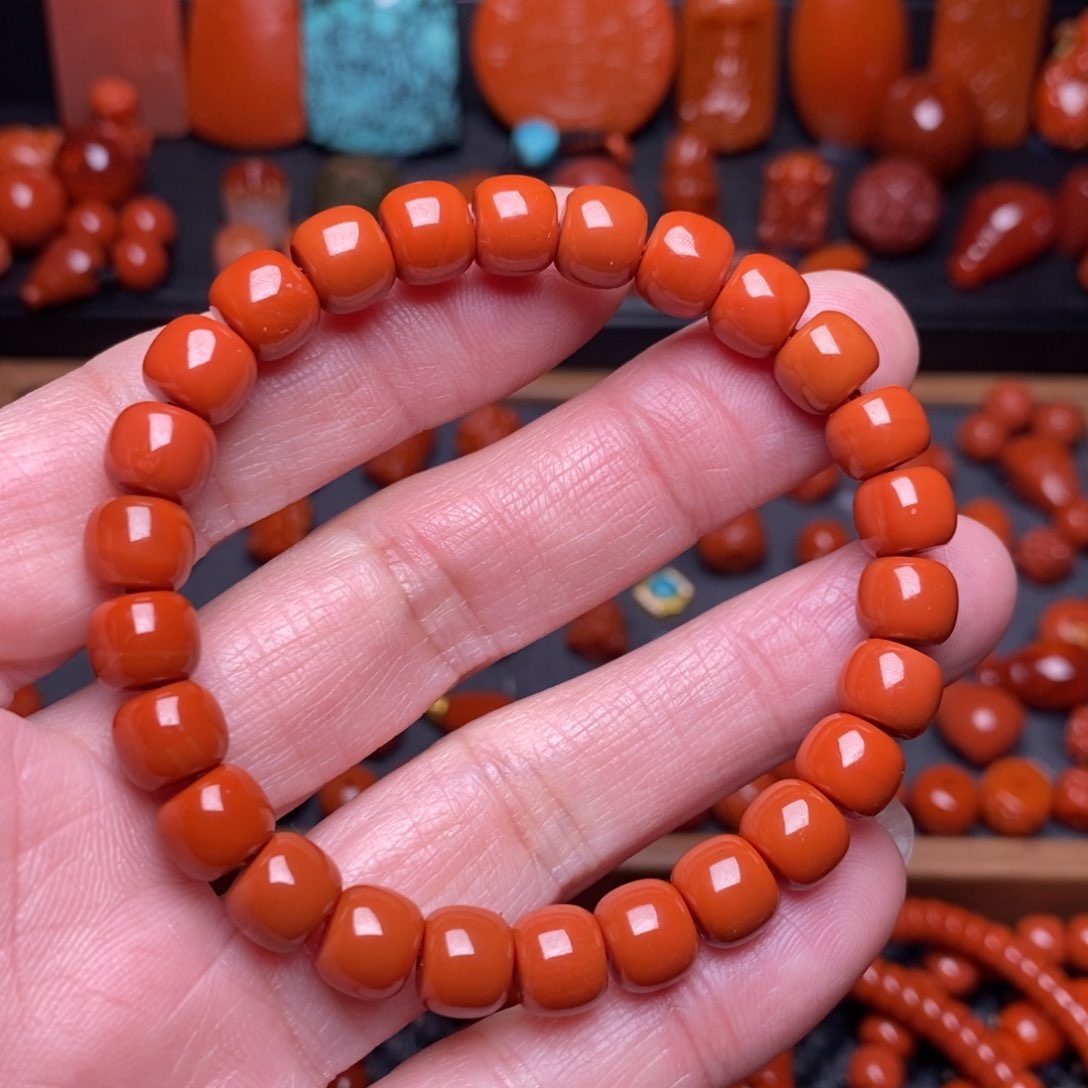 南红玛瑙手串未镶嵌
