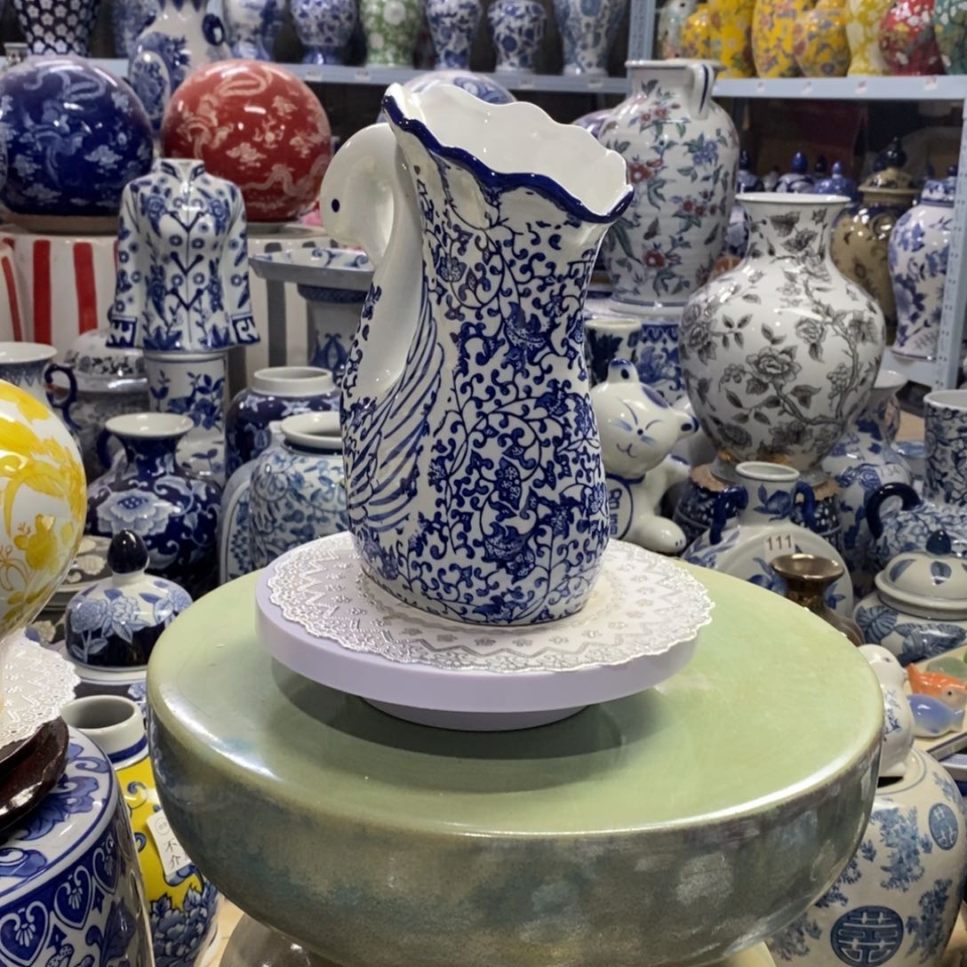 瓶天鹅花瓶摆件花瓶