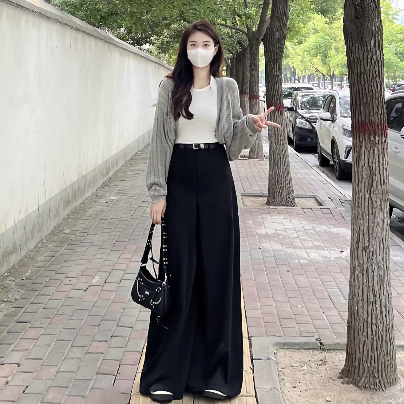 唐麻吉布【巧姐达人】-400裙裤女秋冬厚款宽松休闲老钱风松弛感女装