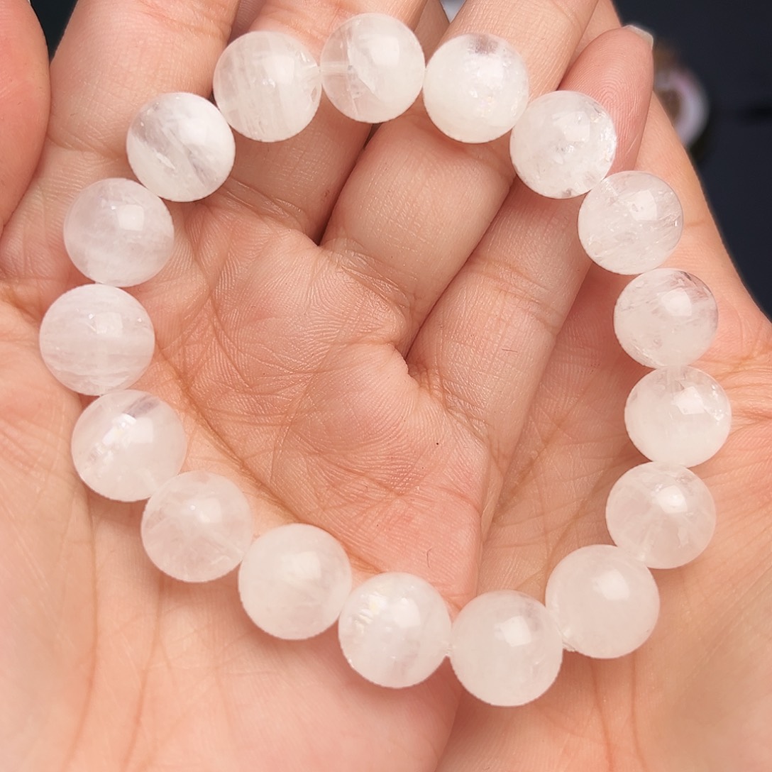 未镶嵌手链水晶喜马拉雅白幽灵12毫米21号