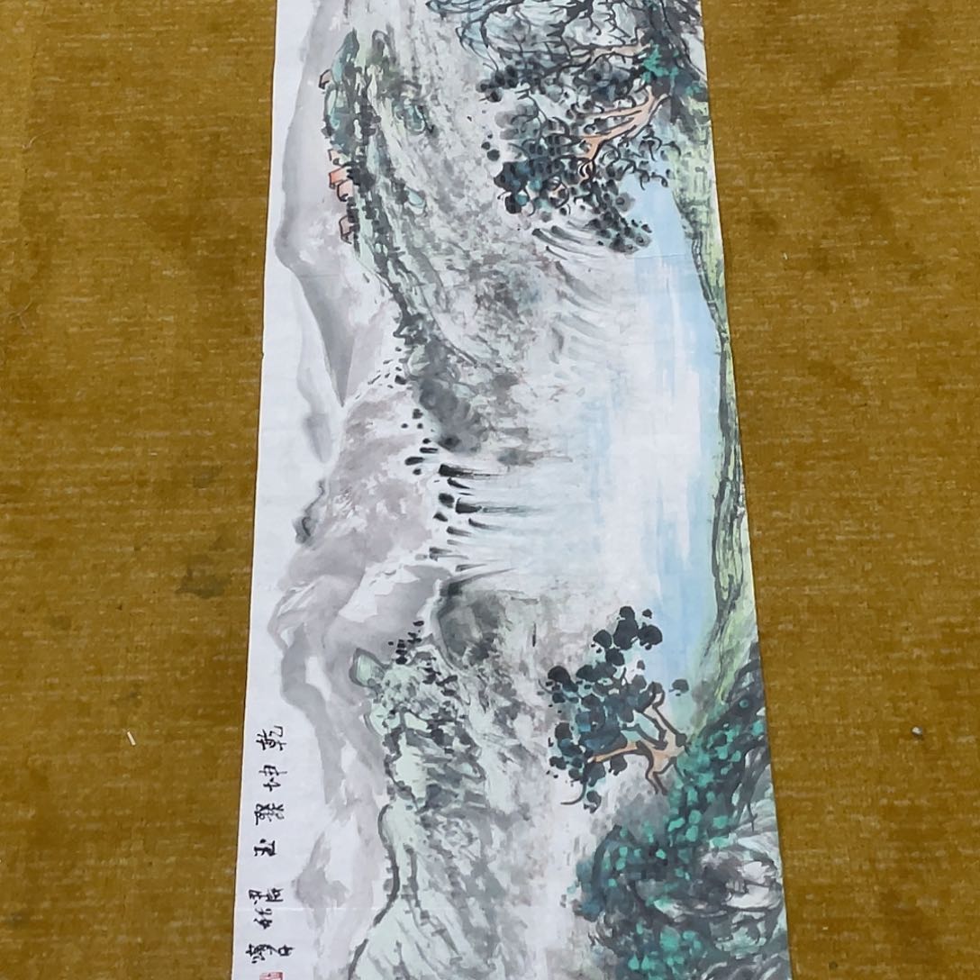 国画绘画作品杜老师666四尺对开