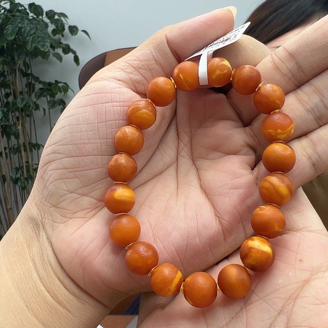 手链琥珀未镶嵌橘皮手串10MM