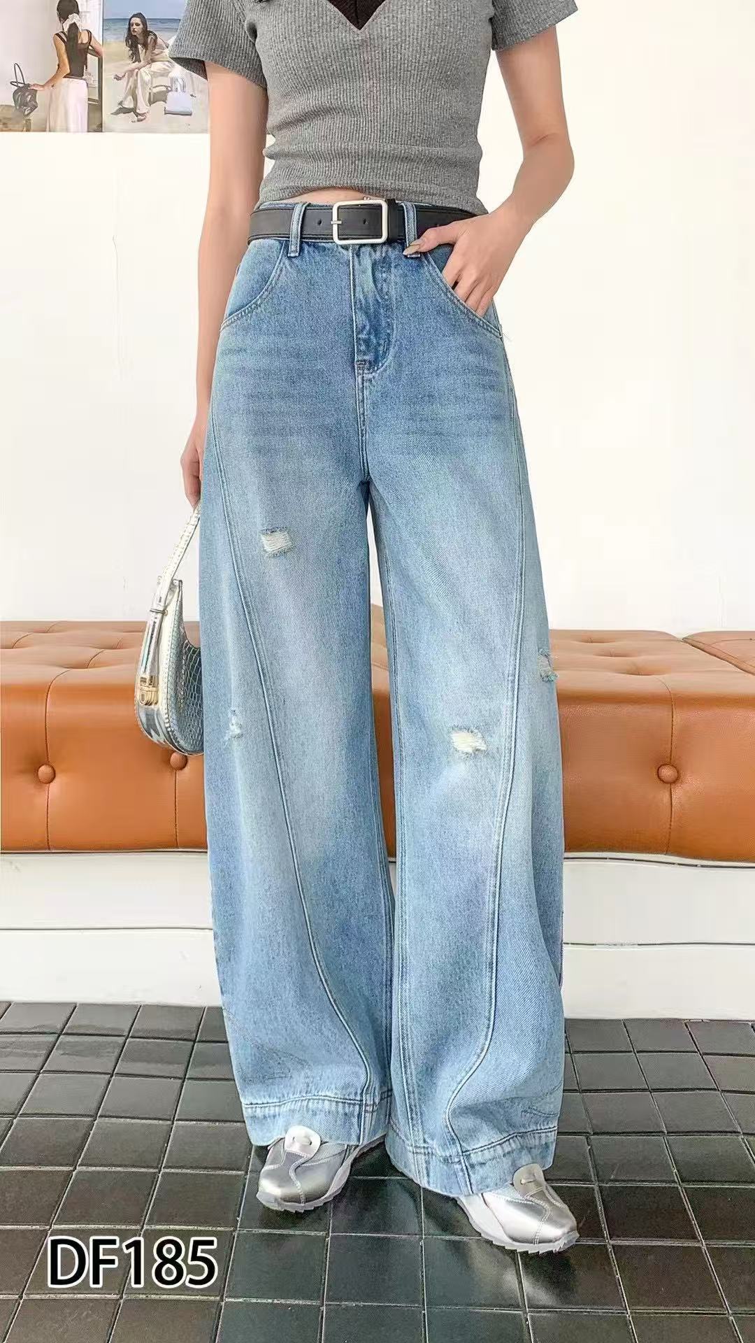 185-别出心裁设计感宽松版 百搭身型 牛仔裤