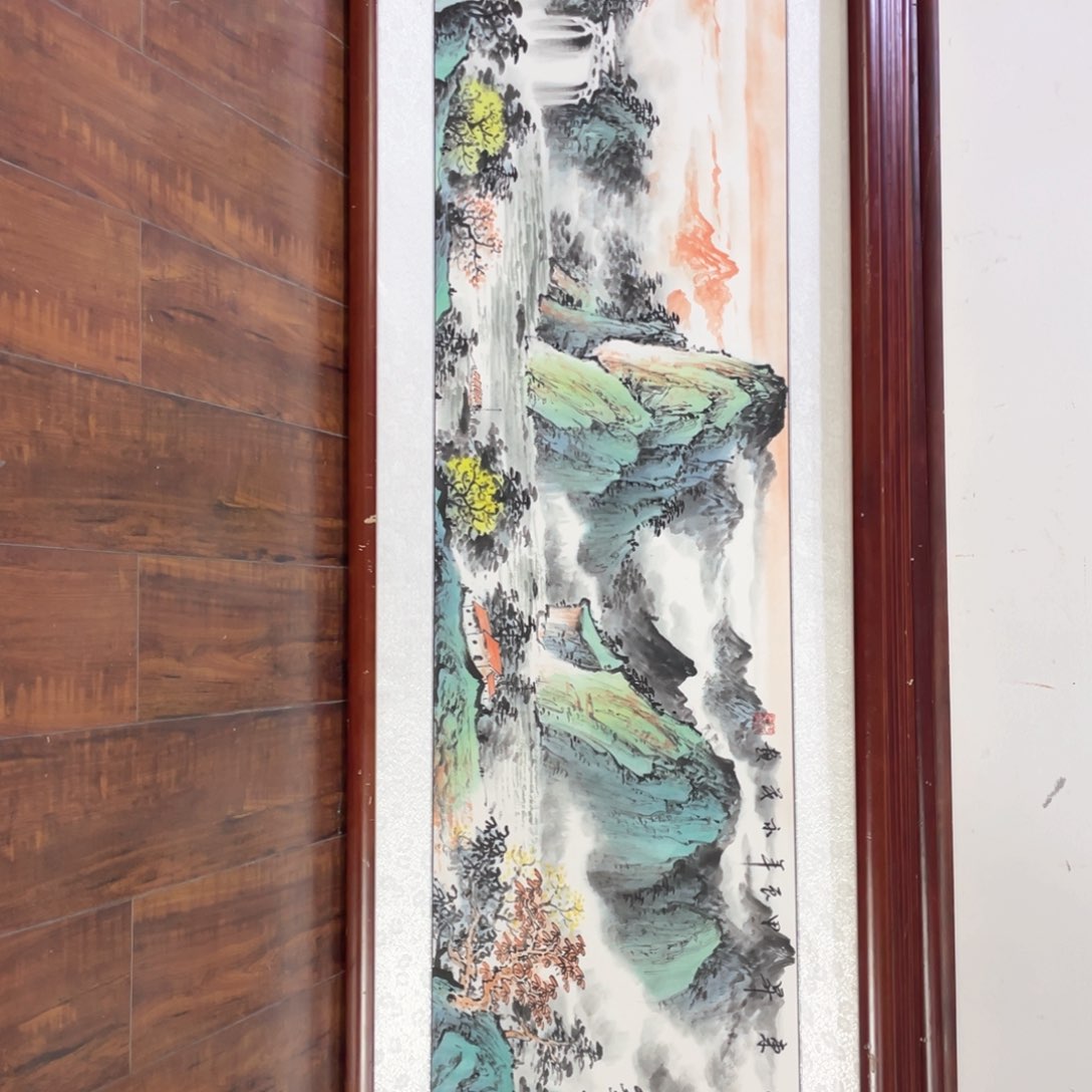 国画带框尺寸48*163厘米