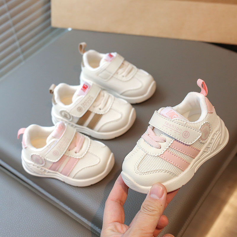 儿童软底防滑学步鞋2025春季新款婴幼儿洋气时尚潮款网面宝宝鞋子