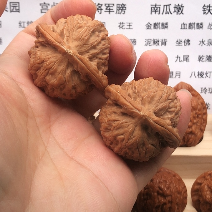 把件文玩核桃骑****）金麒麟，边42，有点虚尖