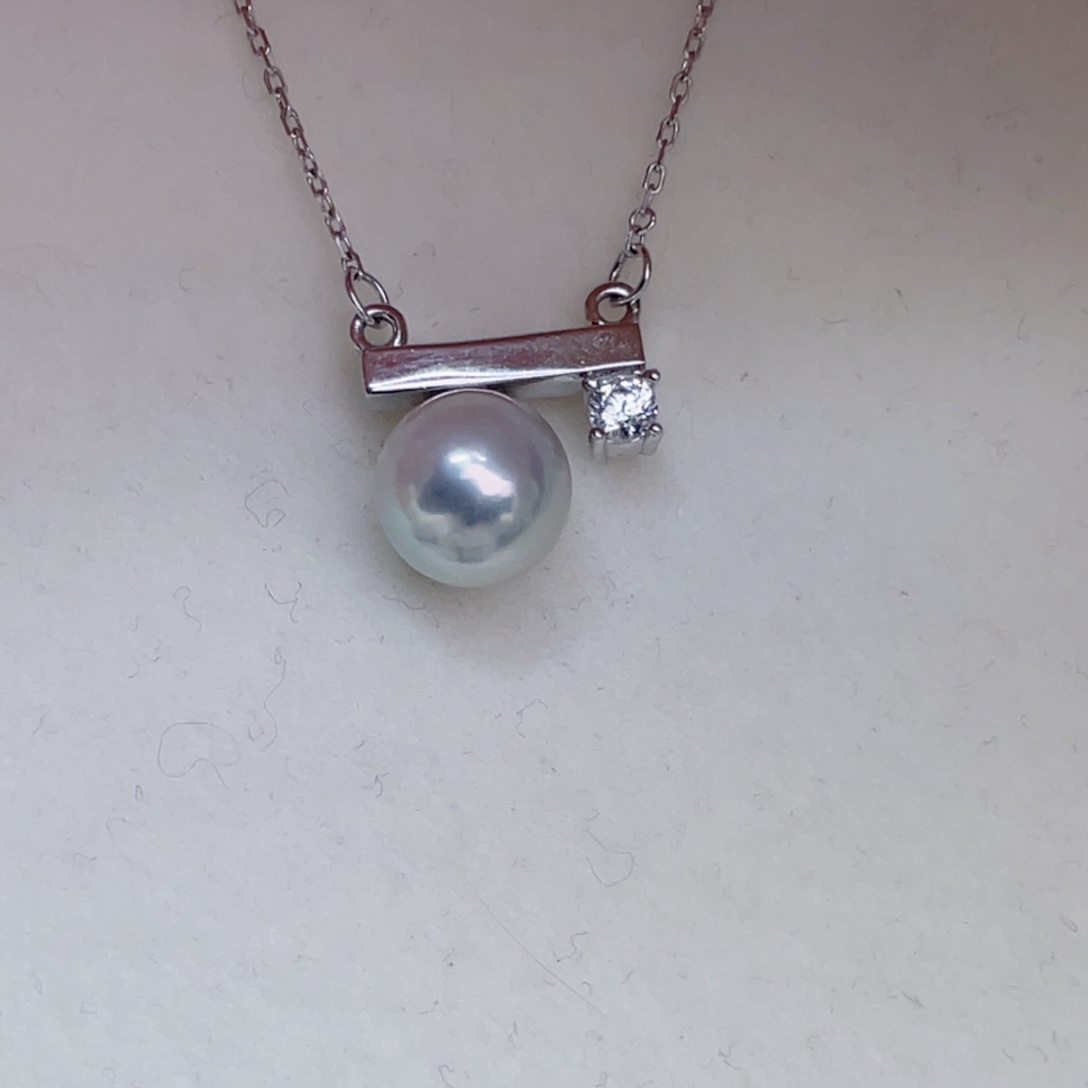 M***M套链银S925镶嵌海水珍珠