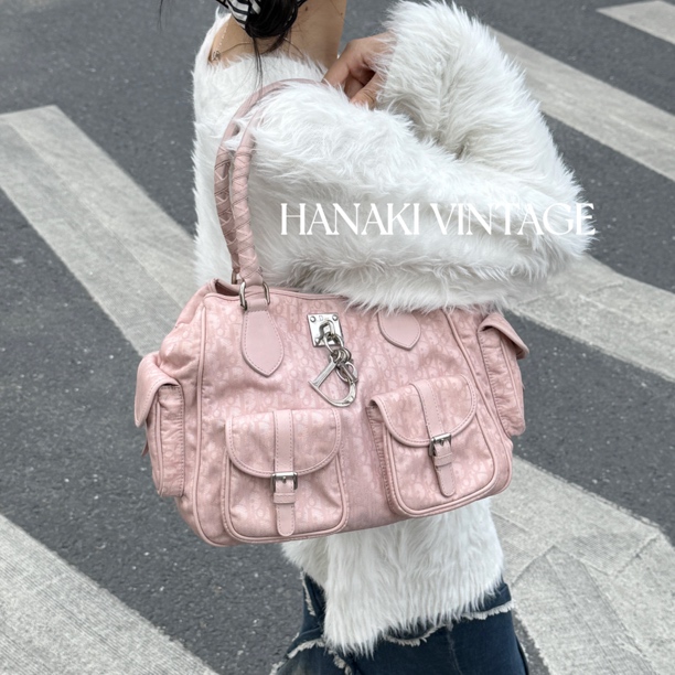 95新 DIOR/迪奥 花绮二店/Dior 迪奥粉色老花单肩包