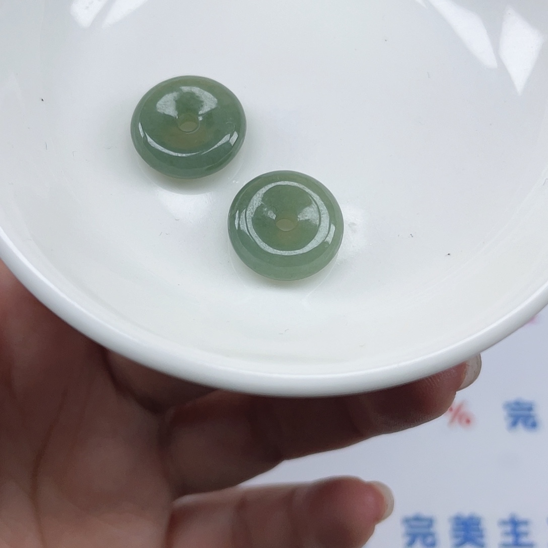 翡翠散珠翡翠平安扣2颗