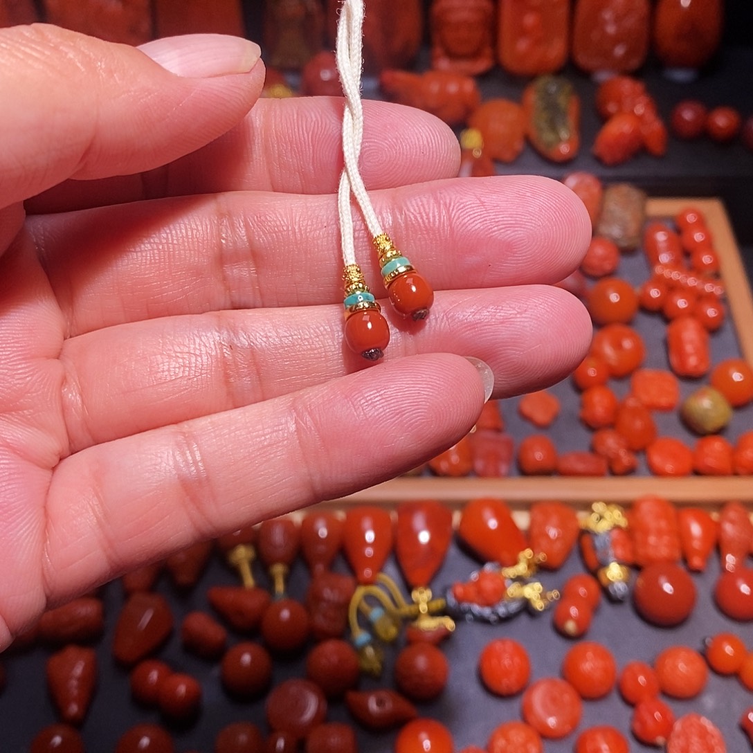 M***森南红玛瑙未镶嵌纯色弟子珠