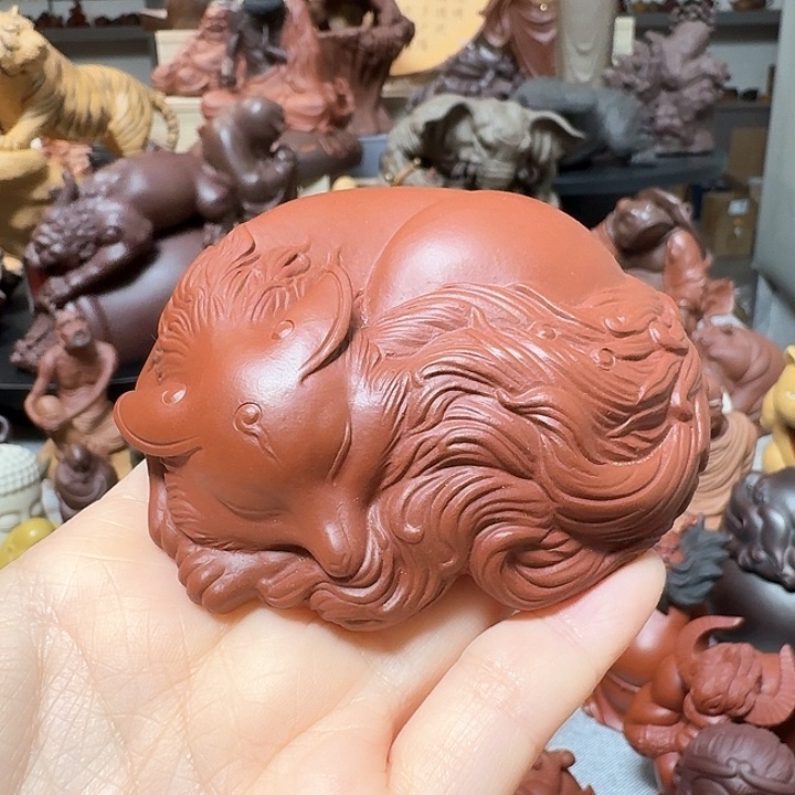 紫砂茶宠九尾狐狐