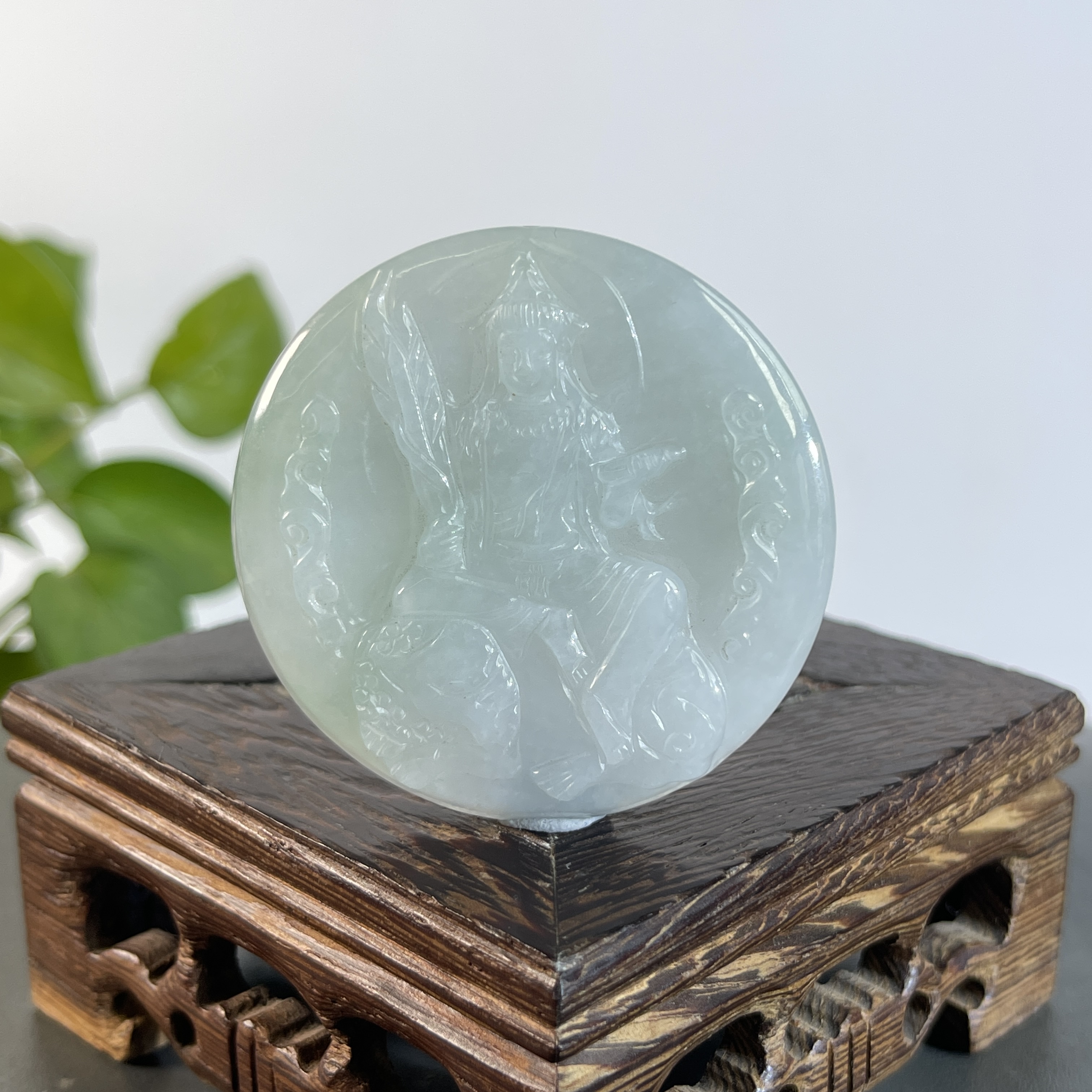 JYA02-57  天然缅甸A货翡翠  文殊