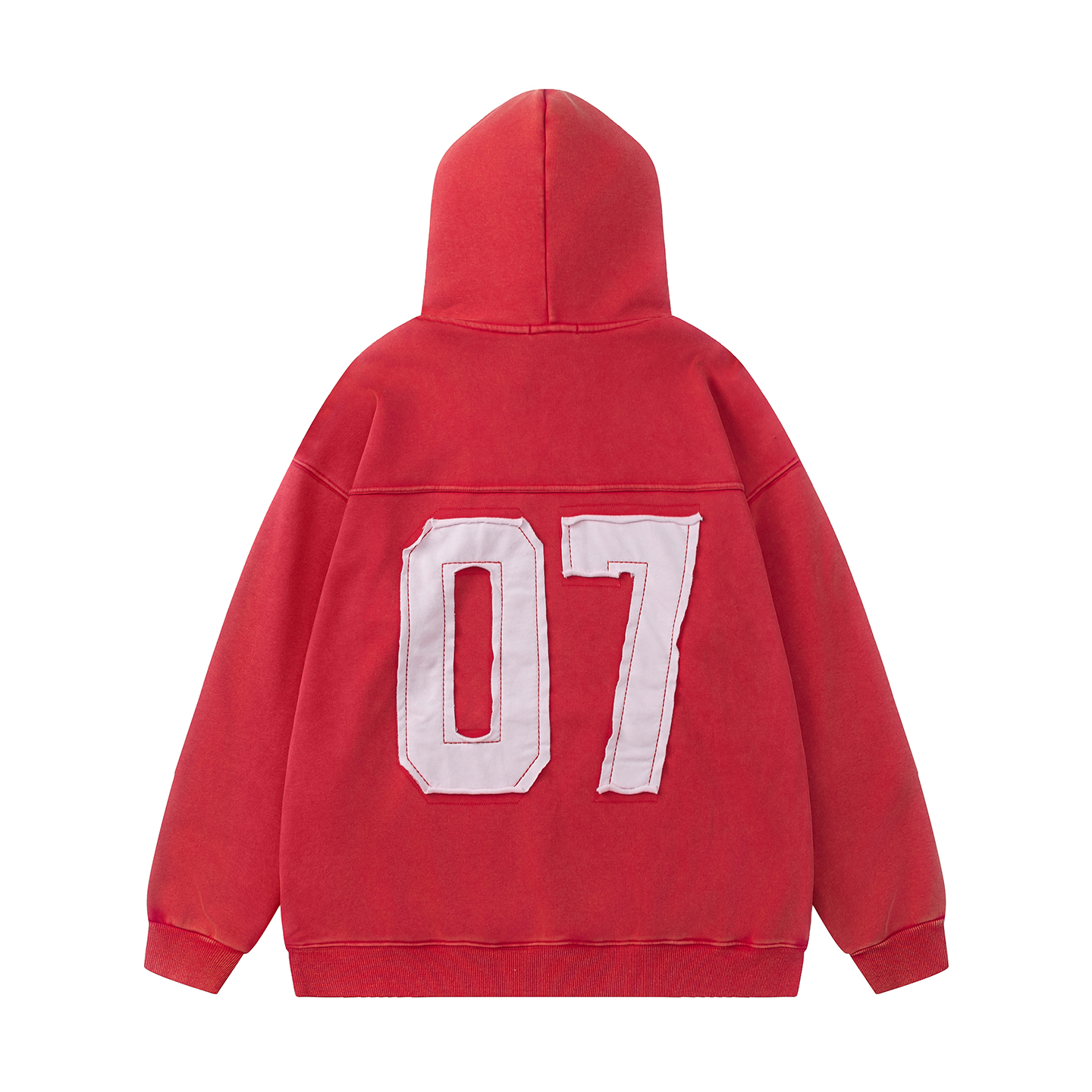 潮牌复古印花宽松百搭连帽上衣男女美式慵懒风oversize加绒卫衣