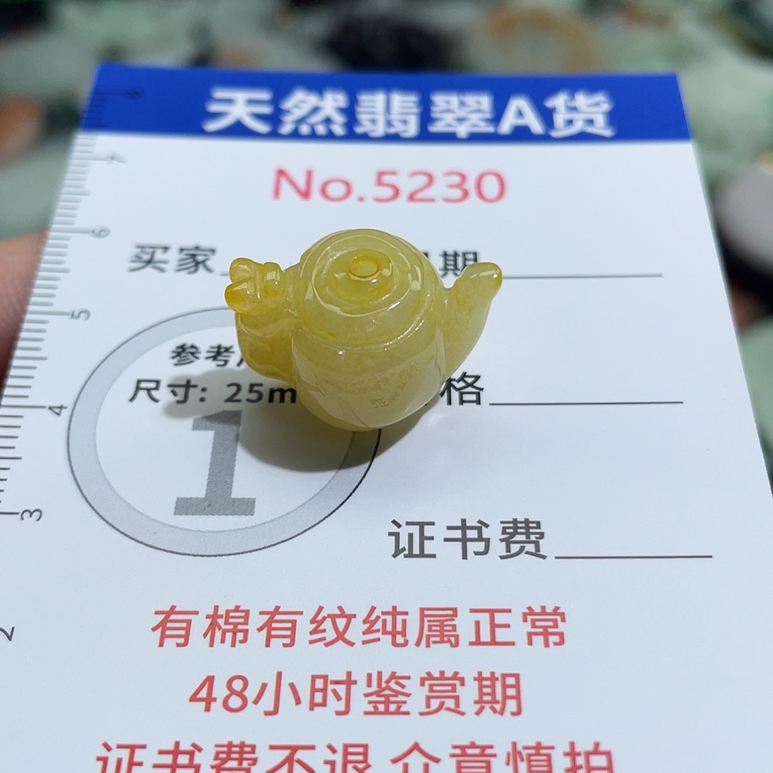 翡翠未镶嵌挂件5230