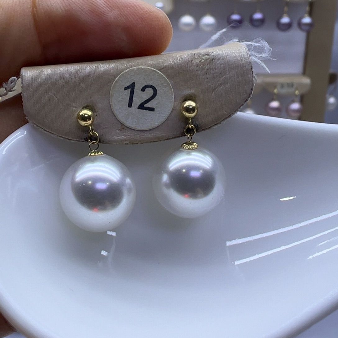 18K金镶嵌耳饰淡水珍珠