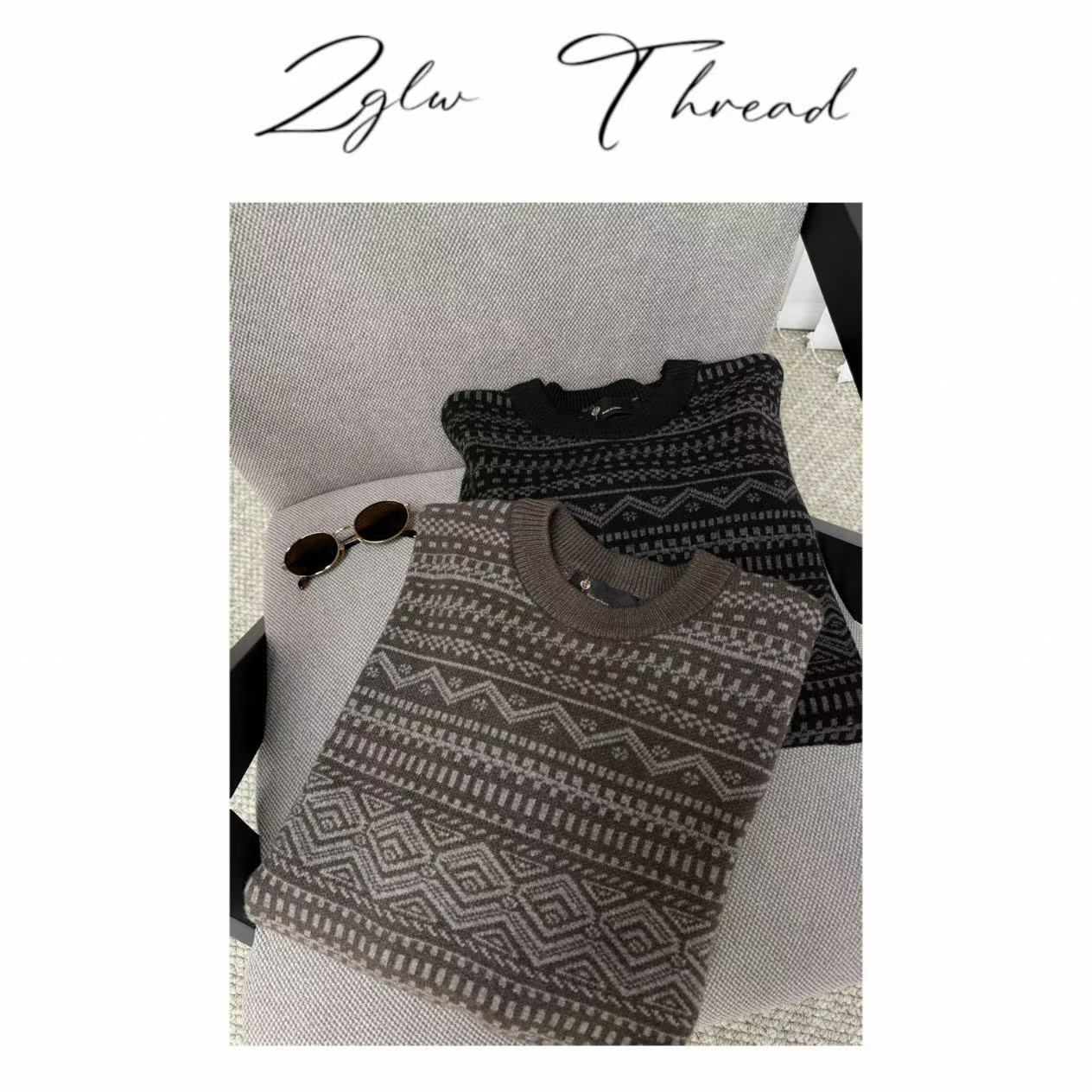 L*P25FW复古风羊毛套头毛衣